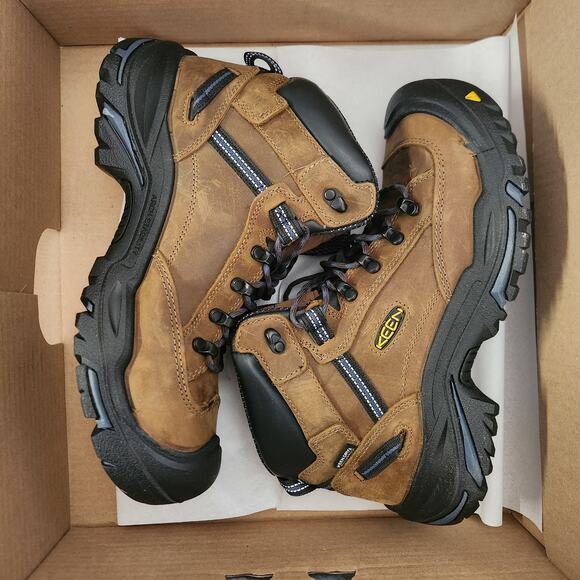 KEEN Utility Mens Work Boots, Bison/Ensign Blue, 9.5 US main image 10